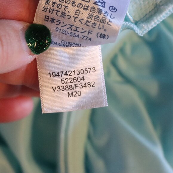 Lands’ End Blue Checkered Underwire Swimsuit Top Size 16 Adjustable Straps - Picture 7 of 8